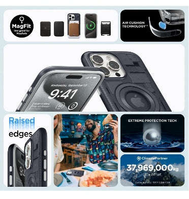 IPHONE 15 PRO PREMIUM CLASSIC C1 MAGFIT CASE GRAPHITE | SPIGEN