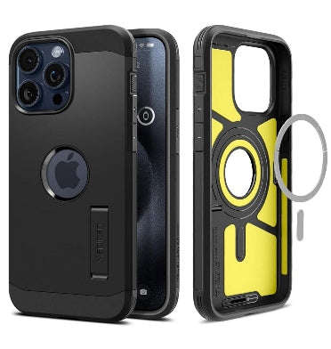 IPHONE 15 PRO MAX PREMIUM TOUGH ARMOR MAGFIT CASE BLACK | SPIGEN
