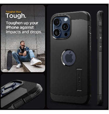 IPHONE 15 PRO MAX PREMIUM TOUGH ARMOR MAGFIT CASE BLACK | SPIGEN