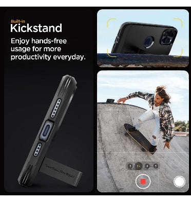 IPHONE 15 PRO MAX PREMIUM TOUGH ARMOR MAGFIT CASE BLACK | SPIGEN