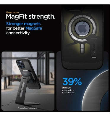 IPHONE 15 PRO MAX PREMIUM TOUGH ARMOR MAGFIT CASE BLACK | SPIGEN