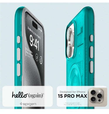 IPHONE 15 PRO MAX PREMIUM CLASSIC C1 MAGFIT CASE BONDI BLUE | SPIGEN