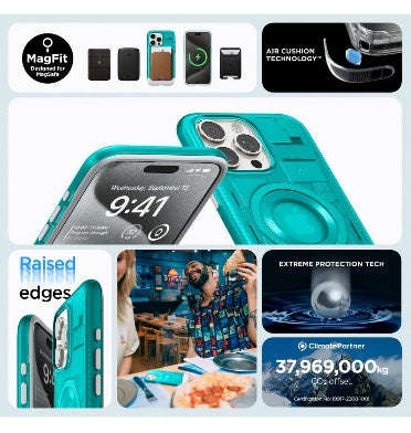 IPHONE 15 PRO MAX PREMIUM CLASSIC C1 MAGFIT CASE BONDI BLUE | SPIGEN