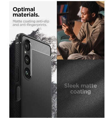 SONY XPERIA 1 VI PREMIUM RUGGED ARMOR CASE BLACK | SPIGEN