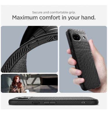 GOOGLE PIXEL 8A PREMIUM SLIM LIQUID AIR CASE BLACK | SPIGEN