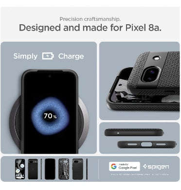 GOOGLE PIXEL 8A PREMIUM SLIM LIQUID AIR CASE BLACK | SPIGEN