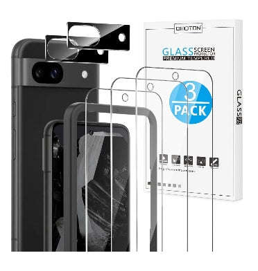 GOOGLE PIXEL 8A PREMIUM TEMPERED GLASS SCREEN AND CAMERA LENS PROTECTOR 5PK | OMOTON