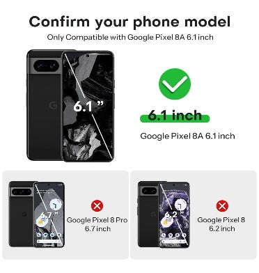 GOOGLE PIXEL 8A PREMIUM TEMPERED GLASS SCREEN AND CAMERA LENS PROTECTOR 5PK | OMOTON