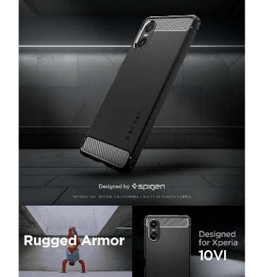 SONY XPERIA 10 VI PREMIUM RUGGED ARMOR CASE BLACK | SPIGEN