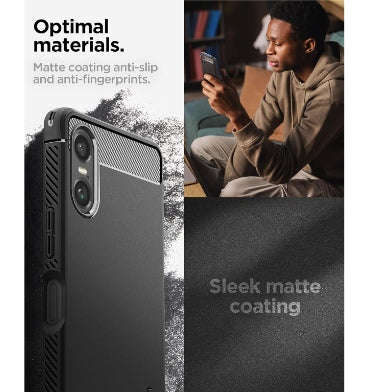 SONY XPERIA 10 VI PREMIUM RUGGED ARMOR CASE BLACK | SPIGEN