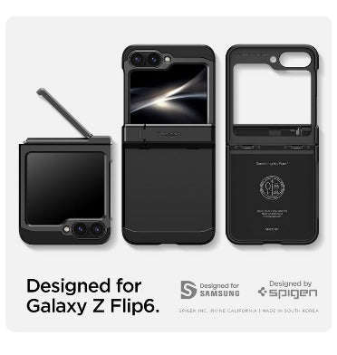 SAMSUNG GALAXY Z FLIP 6 PREMIUM TOUGH ARMOR PRO CASE BLACK | SPIGEN