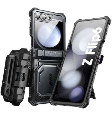 SAMSUNG GALAXY Z FLIP 6 PREMIUM FULL BODY ARMORBOX PROTECTIVE CASE BLACK | I-BLASON