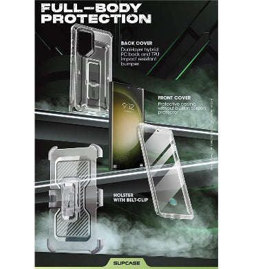SAMSUNG GALAXY S23 ULTRA FULL BODY RUGGED PROTECTIVE CASE ICE CLEAR | SUPCASE