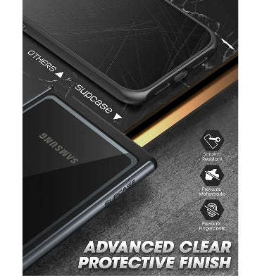 SAMSUNG GALAXY S23 ULTRA PREMUIM SLIM EDGE XT BUMPER CASE WITH BUILT-IN SCREEN PROTECTOR BLACK/CL...