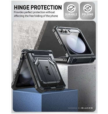 SAMSUNG GALAXY Z FLIP 6 PREMIUM FULL BODY ARMORBOX PROTECTIVE CASE BLACK | I-BLASON