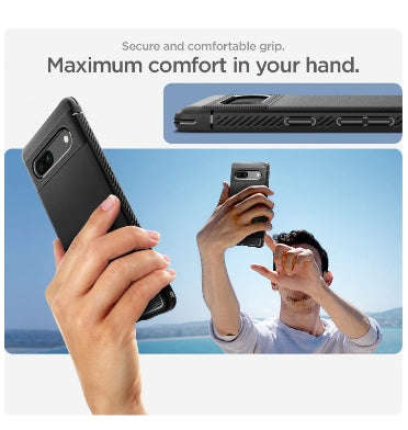 GOOGLE PIXEL 7A PREMIUM RUGGED ARMOR CASE BLACK | SPIGEN