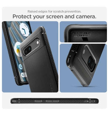 GOOGLE PIXEL 7A PREMIUM RUGGED ARMOR CASE BLACK | SPIGEN