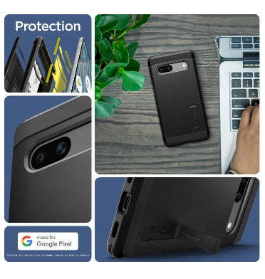 GOOGLE PIXEL 7A PREMIUM TOUGH ARMOR CASE BLACK | SPIGEN