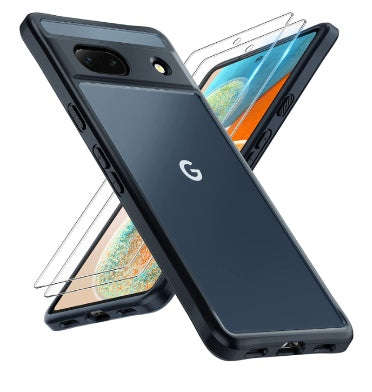 GOOGLE PIXEL 7A PREMIUM SLIM TRANSLUCENT BUMPER CASE MATTE BLACK