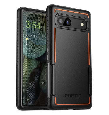 GOOGLE PIXEL 7A PREMIUM DUAL LAYER RUGGED NEON SERIES CASE BLACK | POETIC