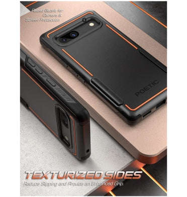 GOOGLE PIXEL 7A PREMIUM DUAL LAYER RUGGED NEON SERIES CASE BLACK | POETIC