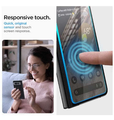 GOOGLE PIXEL FOLD PREMIUM TEMPERED GLASS SCREEN PROTECTOR 2PK | SPIGEN