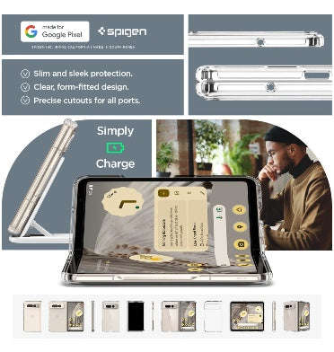 GOOGLE PIXEL FOLD PREMIUM SLIM ULTRA HYBRID CASE CLEAR | SPIGEN