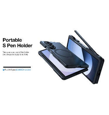 SAMSUNG GALAXY Z FOLD 6 PREMIUM MAGSAFE SLIM TRANSLUCENT BUMPER CASE WITH PEN HOLDER BLACK/CLEAR