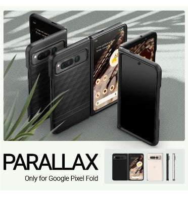 GOOGLE PIXEL FOLD PREMIUM PARALLAX SERIES PROTECTIVE CASE MATTE BLACK | CASEOLOGY