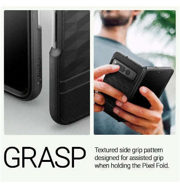 GOOGLE PIXEL FOLD PREMIUM PARALLAX SERIES PROTECTIVE CASE MATTE BLACK | CASEOLOGY