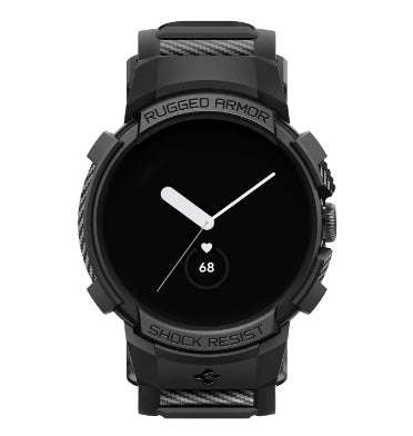 GOOGLE PIXEL WATCH PREMIUM RUGGED ARMOR PRO CASE BLACK | SPIGEN