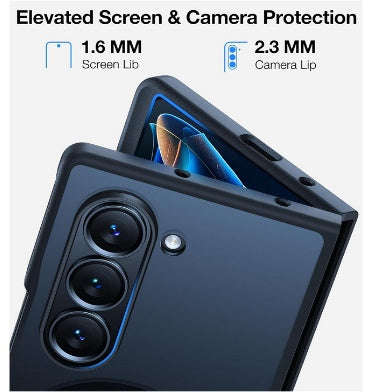 SAMSUNG GALAXY Z FOLD 6 PREMIUM MAGSAFE SLIM TRANSLUCENT BUMPER CASE WITH PEN HOLDER BLACK/CLEAR