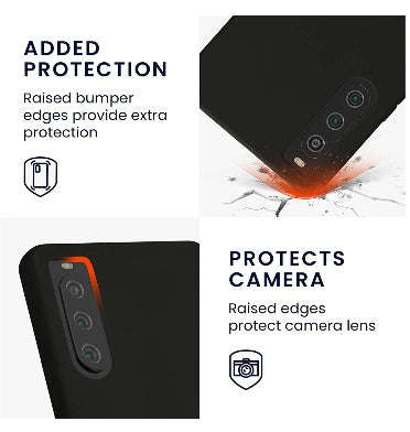 SONY XPERIA 10 V PREMIUM SOFT FLEXIBLE TPU CASE MATTE BLACK | KWMOBILE