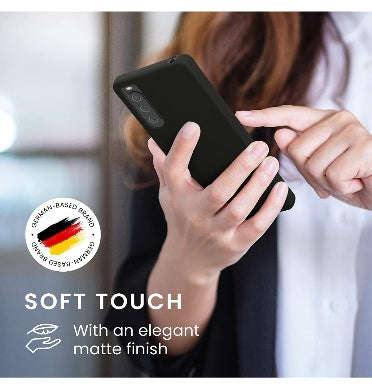SONY XPERIA 10 V PREMIUM SOFT FLEXIBLE TPU CASE MATTE BLACK | KWMOBILE