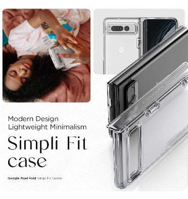 GOOGLE PIXEL FOLD PREMIUM MODERN SLIM SIMPLI FIT CASE CLEAR | VRS DESIGN