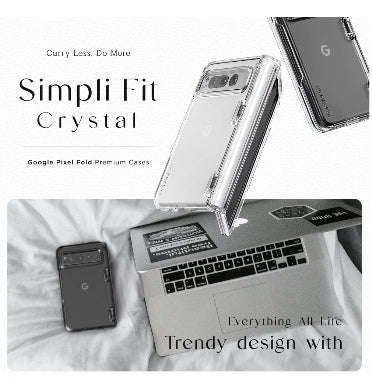 GOOGLE PIXEL FOLD PREMIUM MODERN SLIM SIMPLI FIT CASE CLEAR | VRS DESIGN