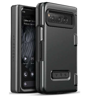 GOOGLE PIXEL FOLD PREMIUM MODERN RUGGED TERRA GUARD CASE BLACK | VRS DESIGN