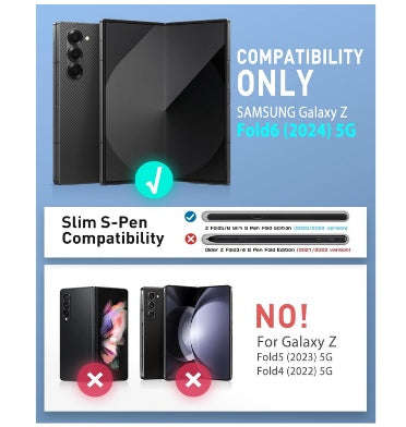 SAMSUNG GALAXY Z FOLD 6 PREMIUM FULL BODY ARMORBOX PROTECTIVE BUMPER CASE BLACK | I-BLASON