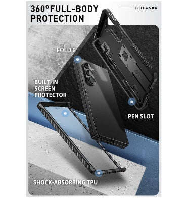 SAMSUNG GALAXY Z FOLD 6 PREMIUM FULL BODY ARMORBOX PROTECTIVE BUMPER CASE BLACK | I-BLASON