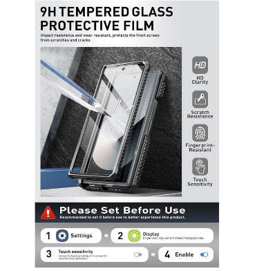 SAMSUNG GALAXY Z FOLD 6 PREMIUM FULL BODY ARMORBOX PROTECTIVE BUMPER CASE BLACK | I-BLASON