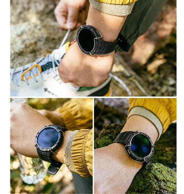 SAMSUNG GALAXY WATCH 4/5 PREMIUM FUSION-X RUGGED ARMOR CASE WITH WIRE GUARD 44MM BLACK | RINGKE