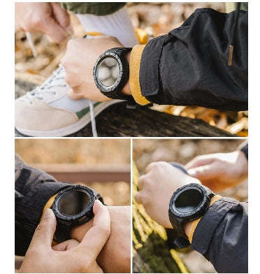 SAMSUNG GALAXY WATCH 5 PRO PREMIUM FUSION-X GUARD RUGGED ARMOR CASE 45MM BLACK/WHITE | RINGKE