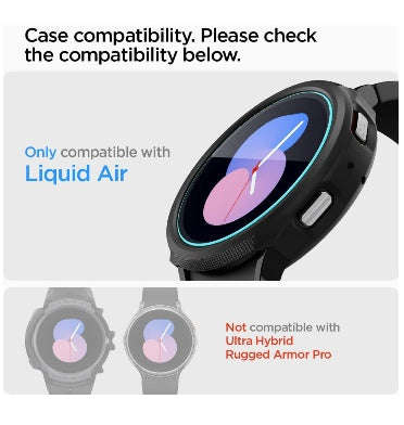 SAMSUNG GALAXY WATCH 4/5 PREMIUM TEMPERED GLASS SCREEN PROTECTOR 40MM 2PK | SPIGEN
