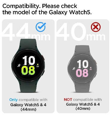 SAMSUNG GALAXY WATCH 4/5 PREMIUM TEMPERED GLASS SCREEN PROTECTOR 44MM 2PK | SPIGEN