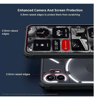 NOTHING PHONE (2) PREMIUM SLIM FIT TPU BUMPER CASE BLACK/CLEAR