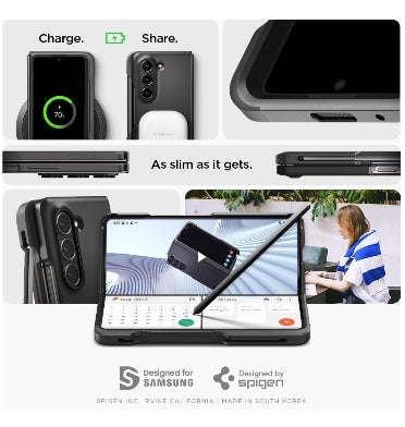 SAMSUNG GALAXY Z FOLD 5 PREMIUM THIN FIT P CASE BLACK | SPIGEN
