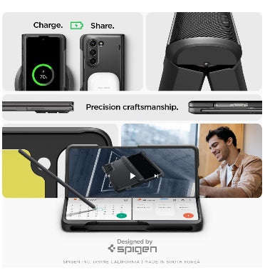 SAMSUNG GALAXY Z FOLD 5 PREMIUM SLIM ARMOR PRO PEN EDITION CASE BLACK | SPIGEN