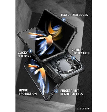 SAMSUNG GALAXY Z FOLD 5 PREMIUM FULL BODY ARMORBOX PROTECTIVE BUMPER CASE BLACK | I-BLASON