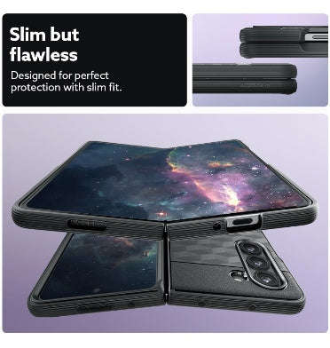SAMSUNG GALAXY Z FOLD 5 PREMIUM PARALLAX SERIES PROTECTIVE CASE MATTE BLACK | CASEOLOGY