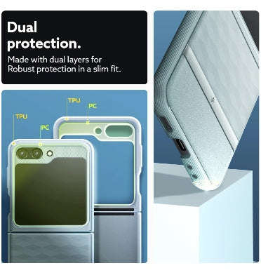 SAMSUNG GALAXY Z FLIP 5 PREMIUM PARALLAX SERIES PROTECTIVE CASE SAGE GREEN | CASEOLOGY